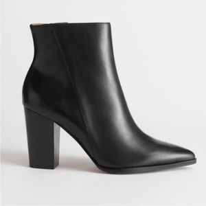 & Other Stories Pointed Toe Leather Boots